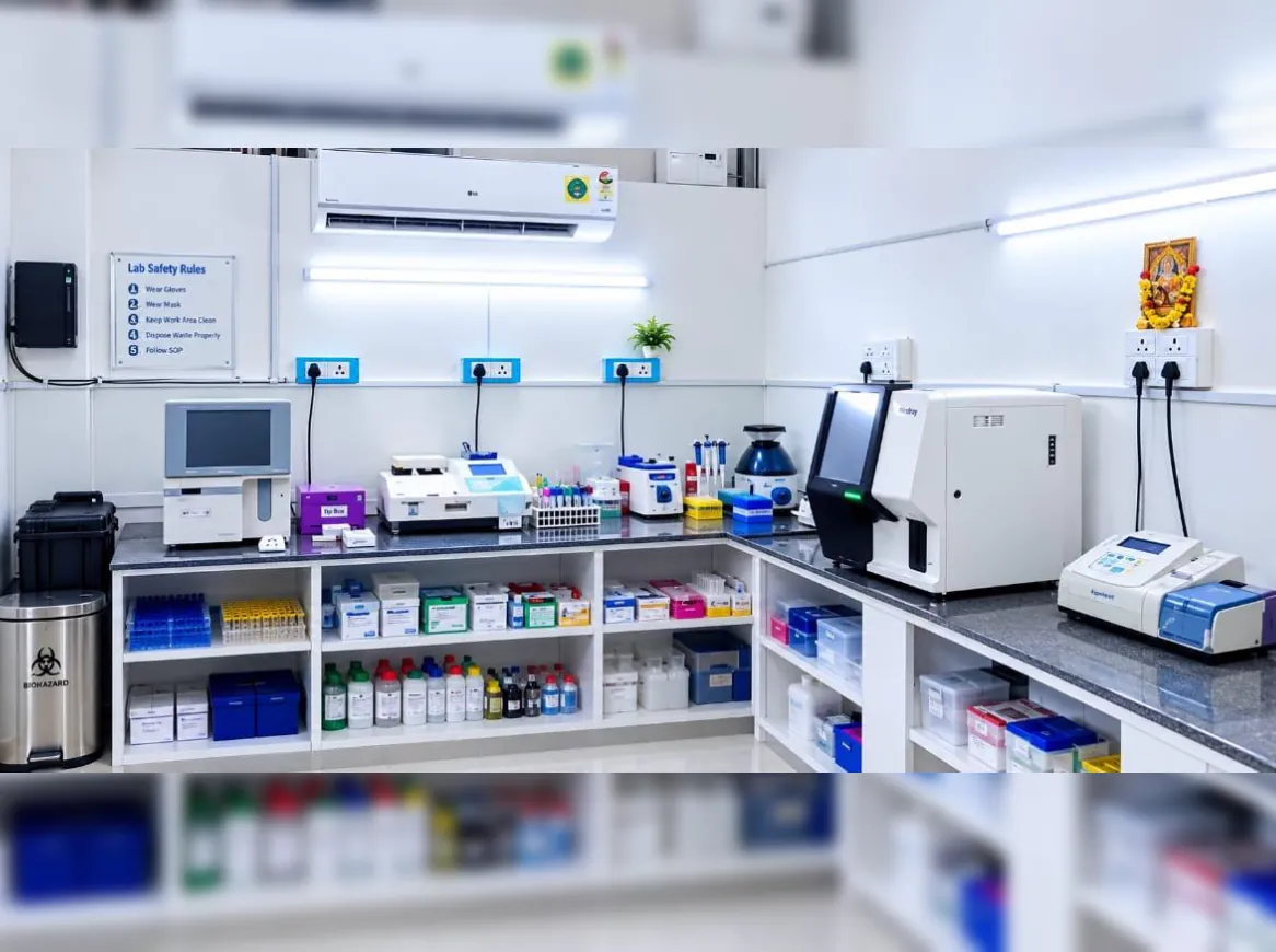 Interior of the computerised pathology laboratory